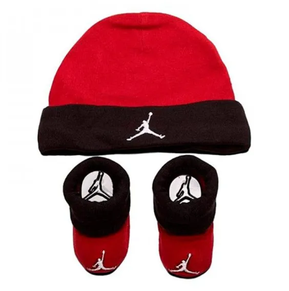 Baby Set Jordan Basic Hat and Bottie Red